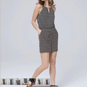 White House Black Market Black and White Dress